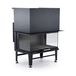 Alevora Şömine 130 Üç Tarafı Camlı Asansörlü Şömine Haznesi