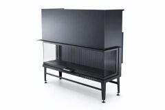 Alevora Şömine 140 Üç Tarafı Camlı Asansörlü Şömine Haznesi