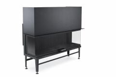 Alevora Şömine 150 Üç Tarafı Camlı Asansörlü Şömine Haznesi