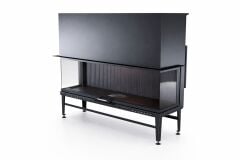 Alevora Şömine 160 Üç Tarafı Camlı Asansörlü Şömine Haznesi