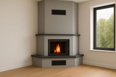 Alevora Şömine Yana Açılır Şömine – Minimalist Tasarım ve Modern Çizgiler