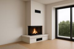 Alevora Şömine Asansörlü Şömine – 1200°C Dayanımlı Cam