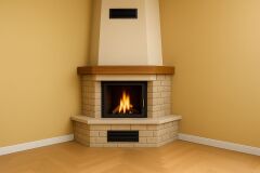 Alevora Şömine Modern Rustik Köşe Şömine Tasarımları | Alevora Koleksiyonu