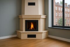 Alevora Şömine Klasik Şömine – Mermer Çerçeve ve Döküm Hazne