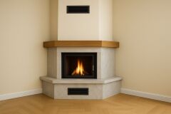 Alevora Şömine Klasik Şömine | Döküm Hazneli Odunlu Şömine