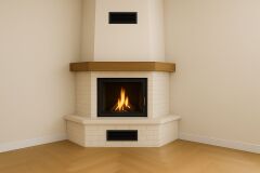 Alevora Şömine Köşe Tipi Rustik Şömine Modelleri | Doğal Taş Görünümlü Şık Tasarımlar