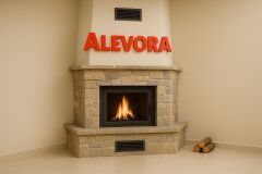 Alevora Şömine 70’lik Yana Açılır Kaplamalı Şömine Modeli