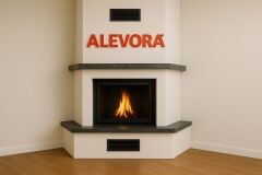 Alevora Şömine Köşe Tipi Odunlu Şömine Modelleri – Geniş Açılı Alev Tasarımı