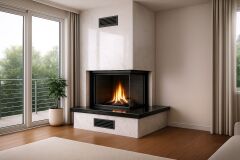 Alevora® L Tipi Odunlu Şömine – Köşe Mimari Serisi