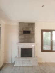 Alevora Şömine Kaplamalı Düz Duvar Klasik Şömine – Geleneksel Mermer Tasarım