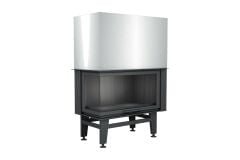 Alevora Şömine 95 Sol Camlı Asansörlü Şömine Haznesi