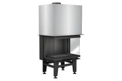 Alevora Şömine 75 Üç Tarafı Camlı Asansörlü Şömine Haznesi