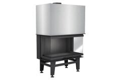 Alevora Şömine 95 Üç Tarafı Camlı Asansörlü Şömine Haznesi