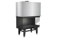 Alevora Şömine 105 Üç Tarafı Camlı Asansörlü Şömine Haznesi